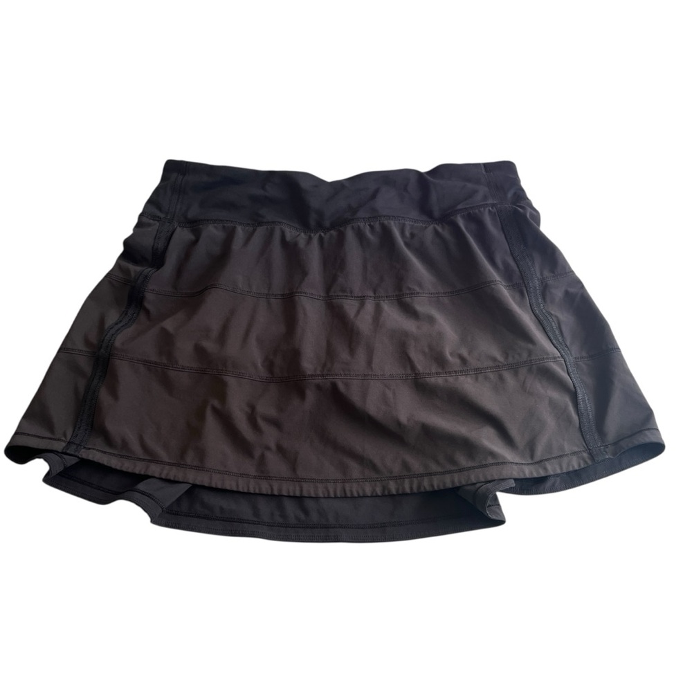 Lululemon Black Pace Rival Athletic Skort Lined Neutral Skirt Gym Womens Size 6